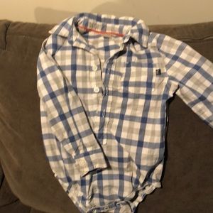Button down boys onesie
